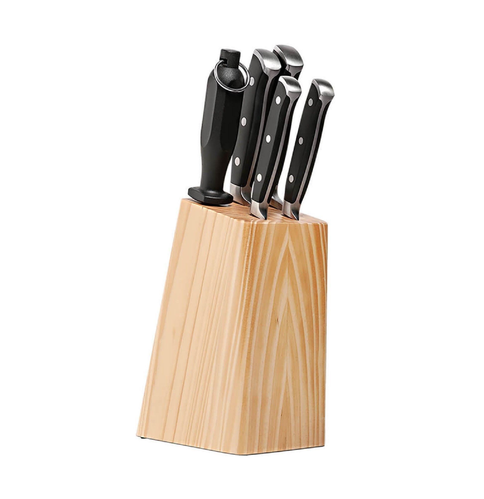 Set De 4 Cuchillos + Chaira Acero Inoxidable Brinox Infinity-0