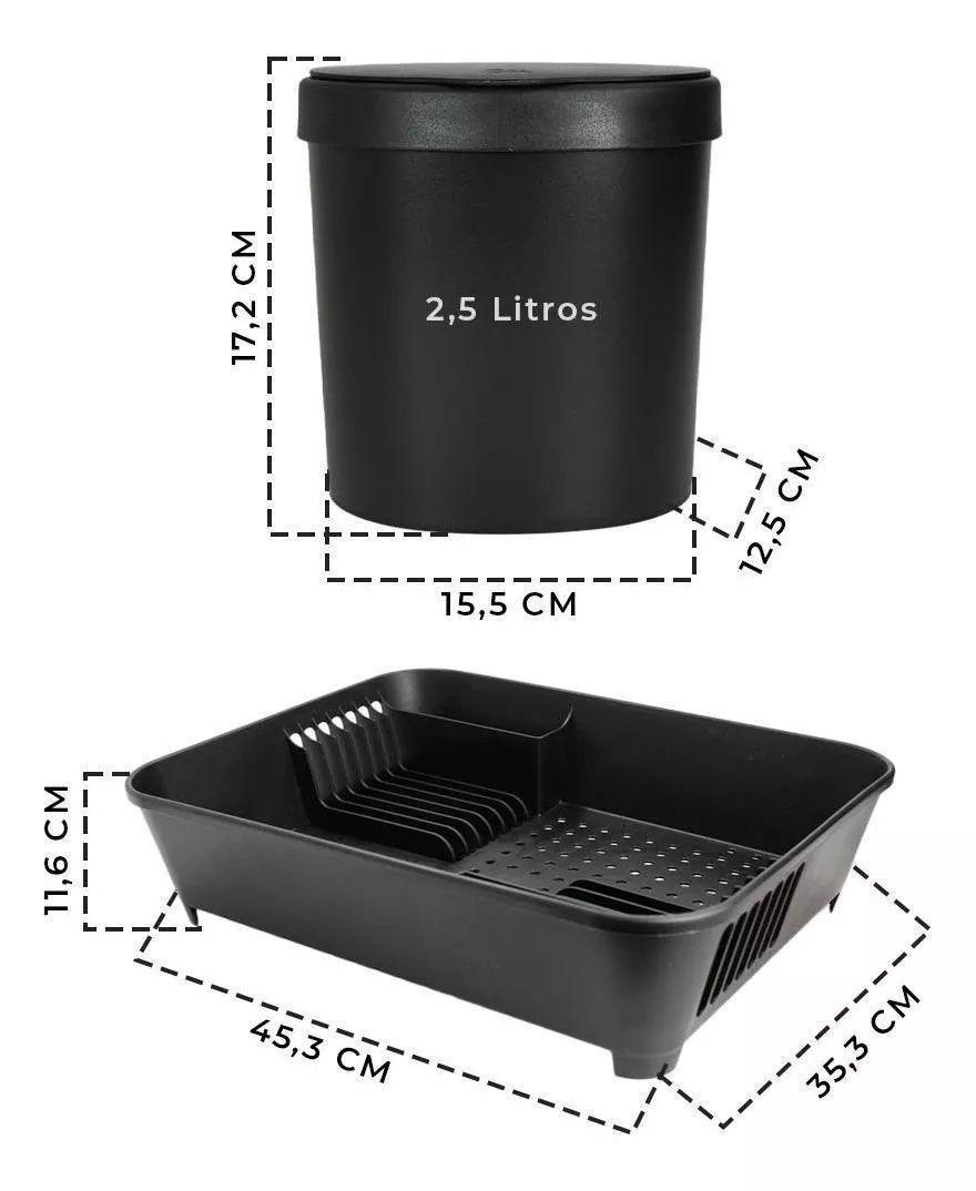 Set Seca Platos 4 Piezas Linea Basic Coza Negro-2