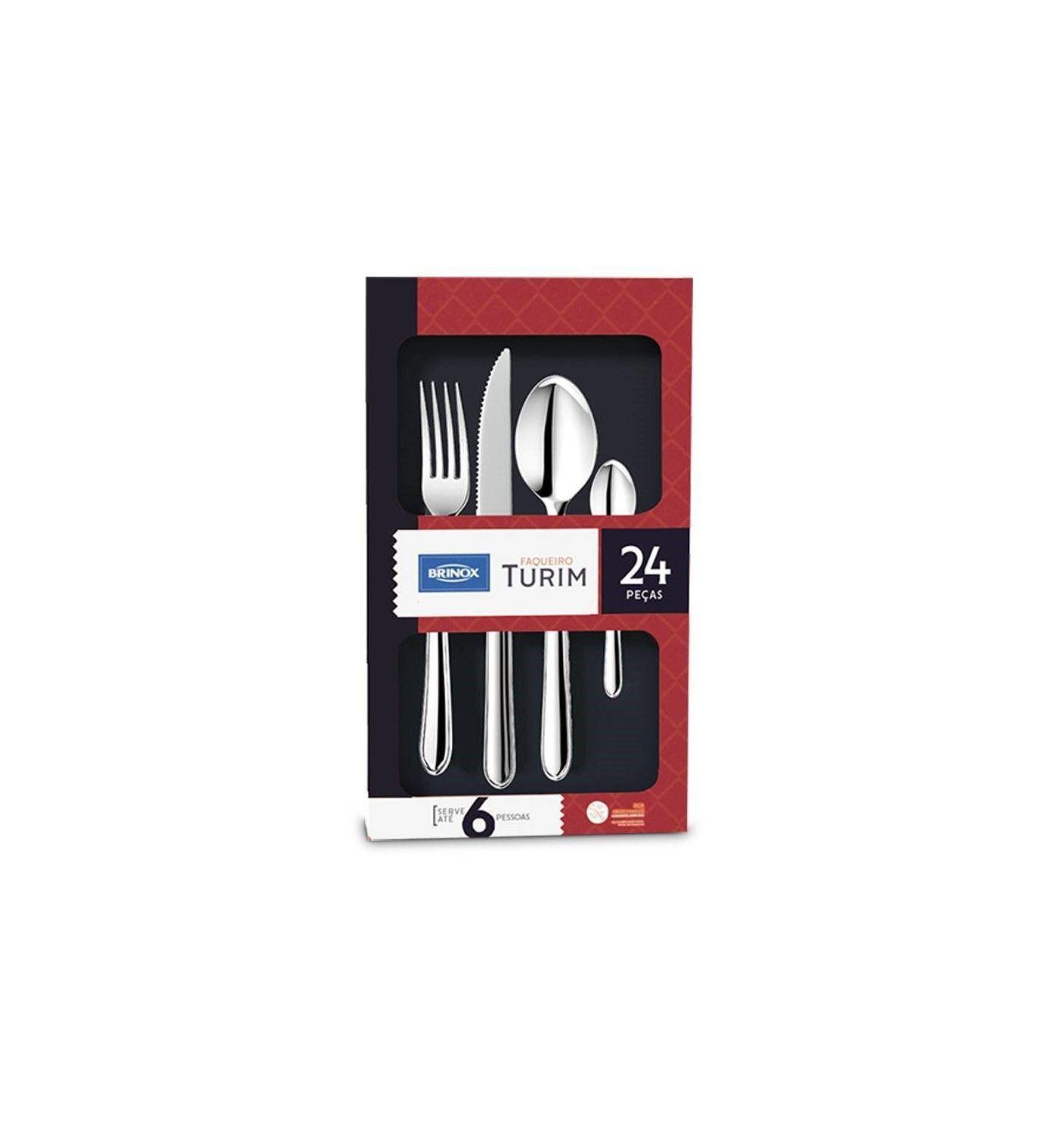 Juego de Cubiertos Acero Inoxidable 24 Piezas Brinox Turin-0