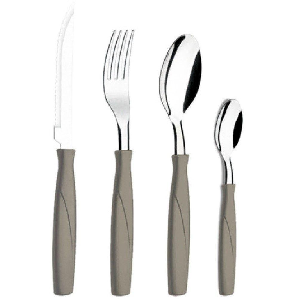 Juego de Cubiertos Con Mango 24 Piezas Brinox Itaparica Gris-1