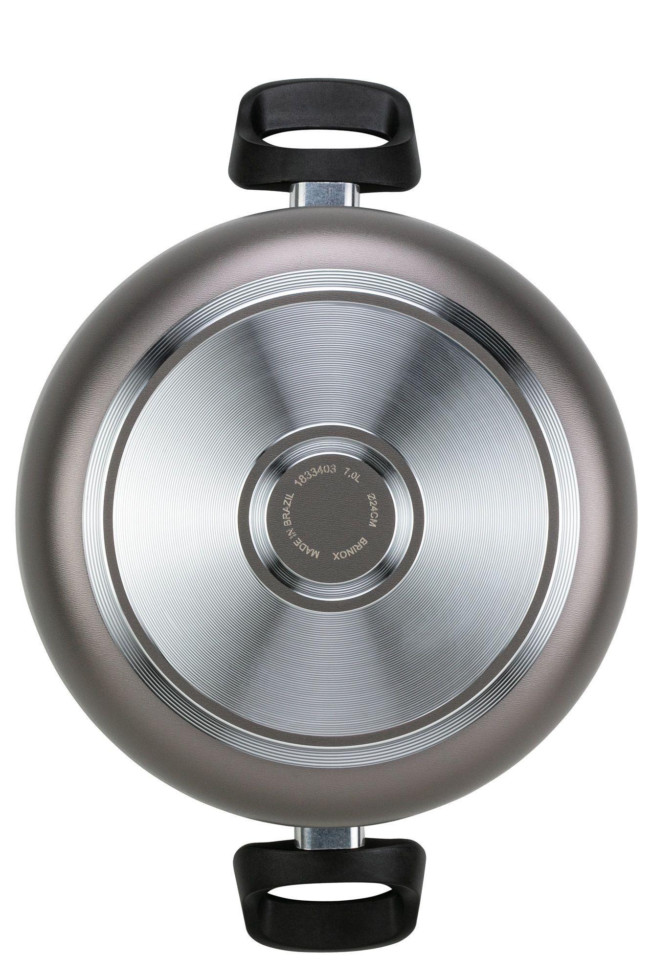 Cacerola Con Tapa 24 cm 4.5 L Brinox Maple Gris-2