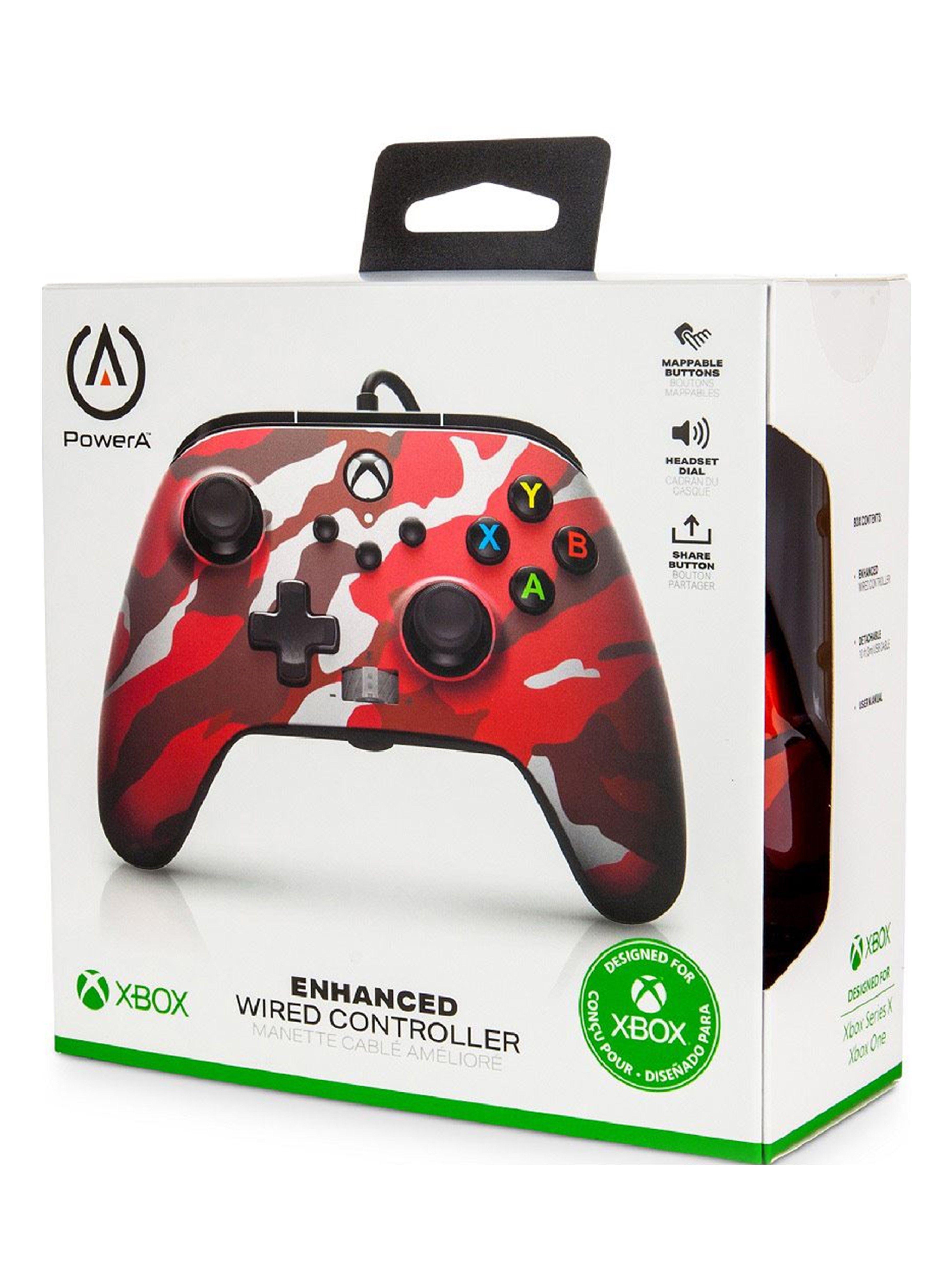 Control PowerA Enhanced Wired - Metallic Red Camo - Xbox S/X-0
