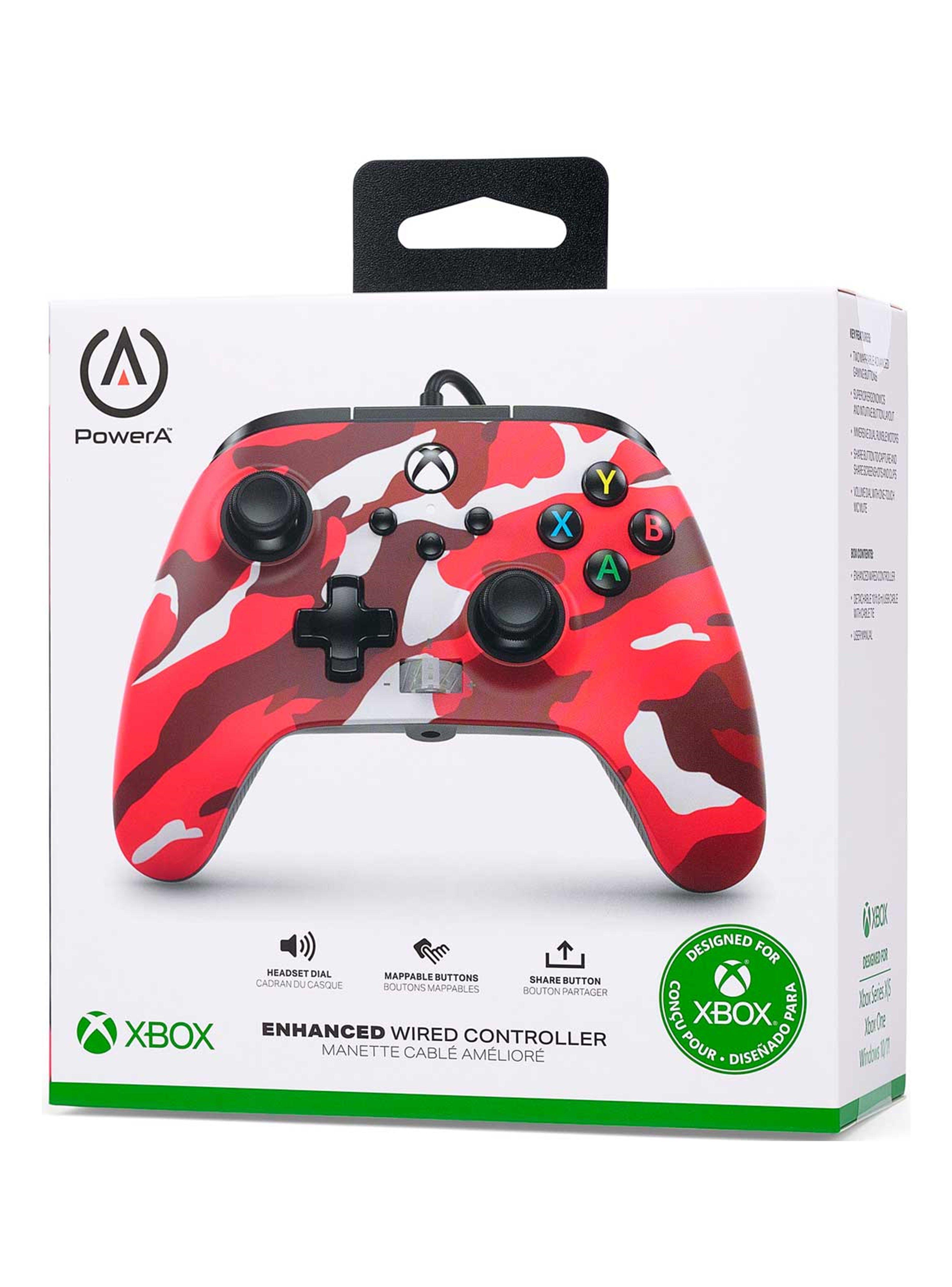 Control PowerA Enhanced Wired - Red Camo - Xbox X/S-0