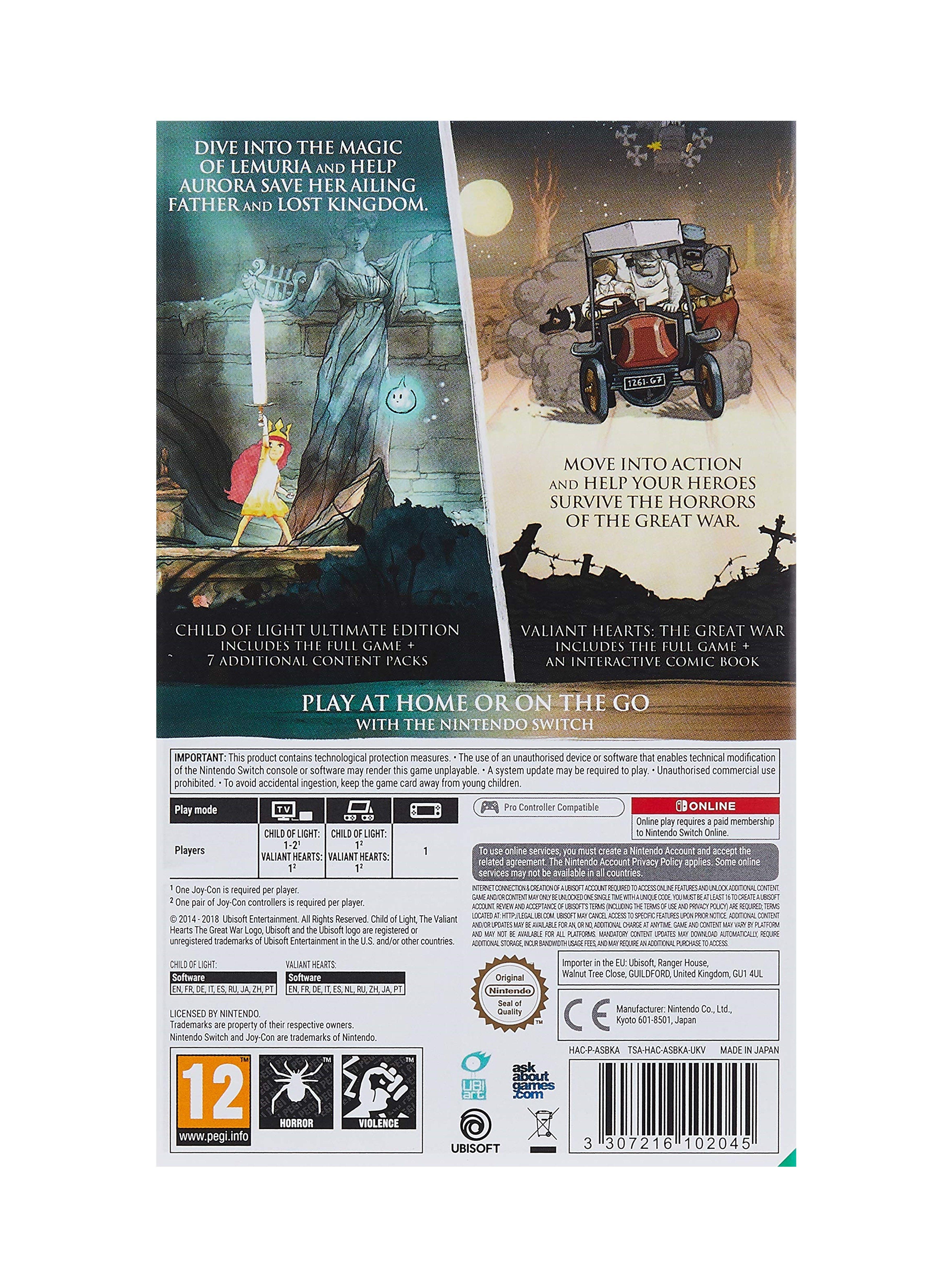 Child of Light Ultimate Edition + Valiant Hearts: The Great War - Nintendo Switch-1