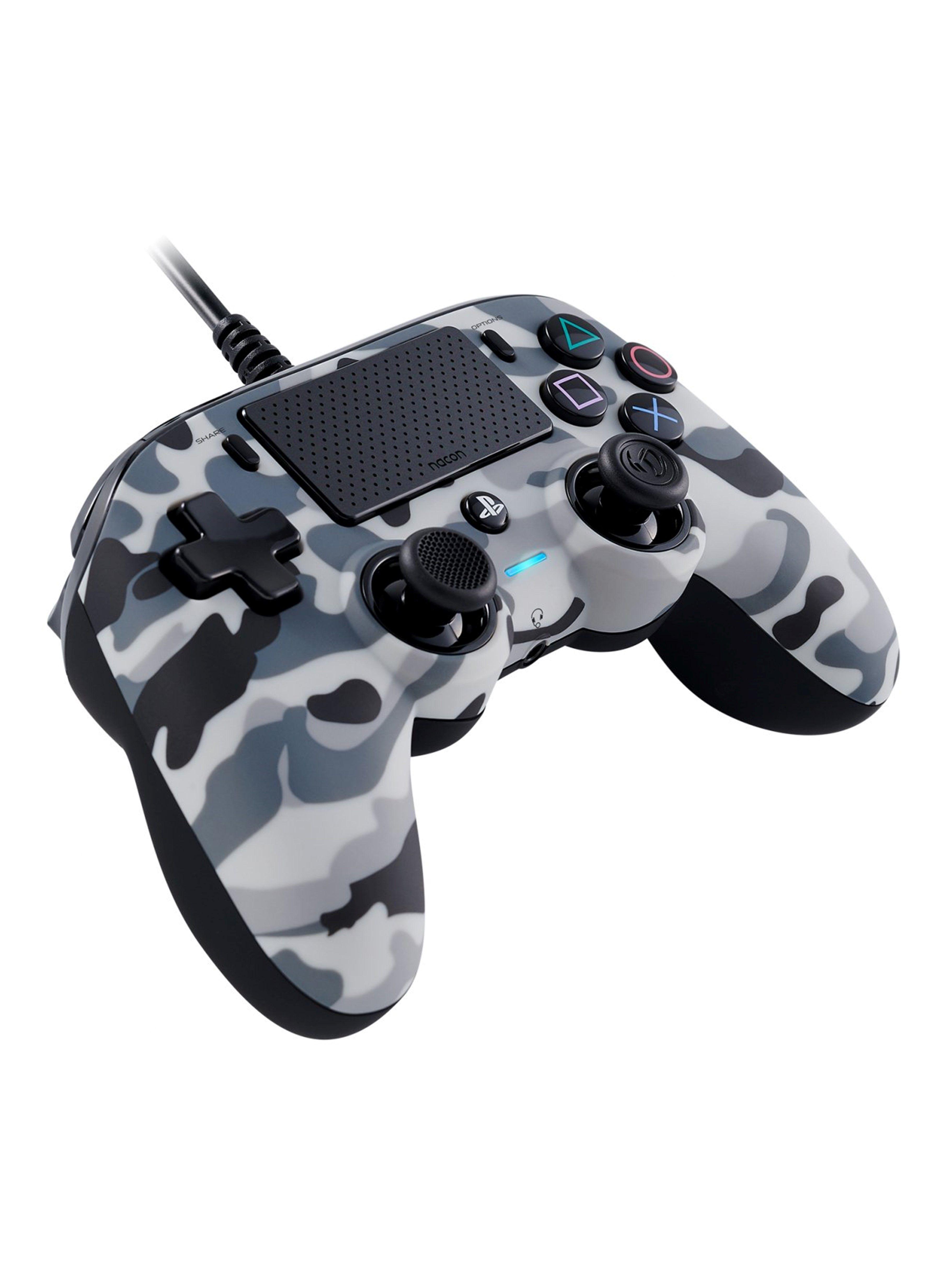 Nacon - Control compacto con cable PS4 - Grey Camo-1