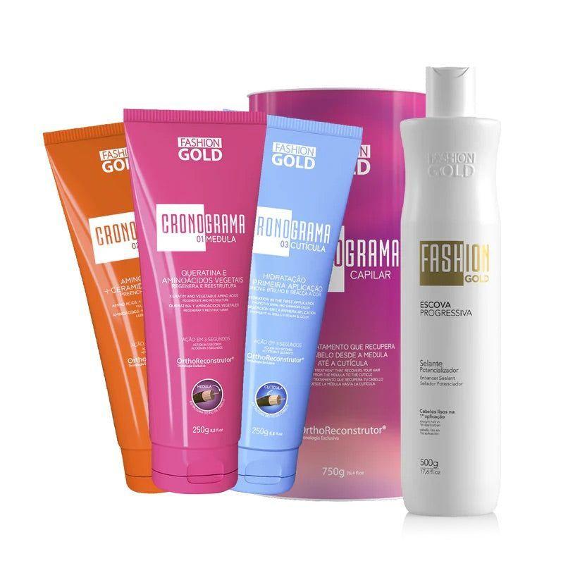 KIT Cronograma Capilar Lata 3x250g Fashion Gold Alisado 500g-0