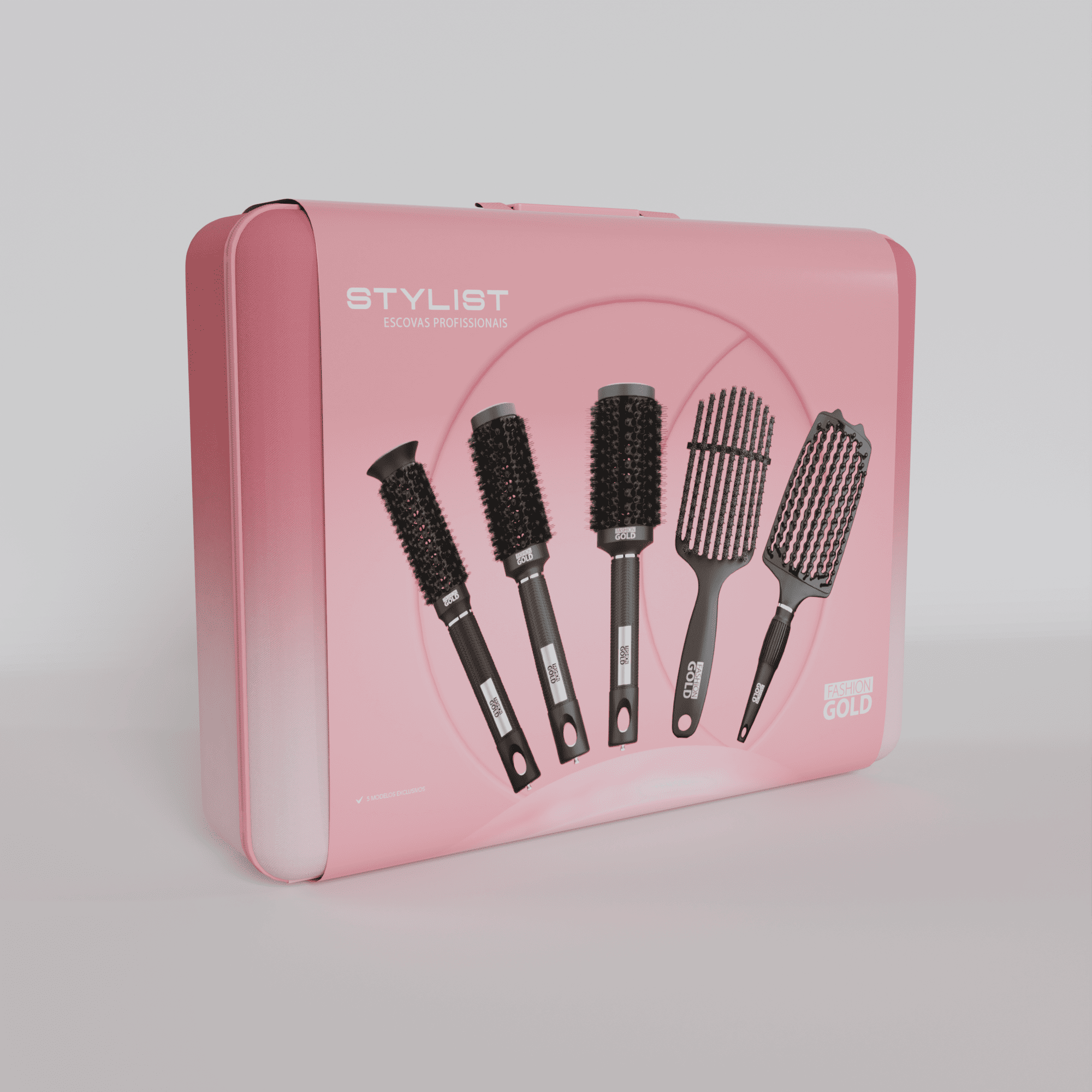 Kit de Cepillos Profesionales Stylist Fashion Gold-8