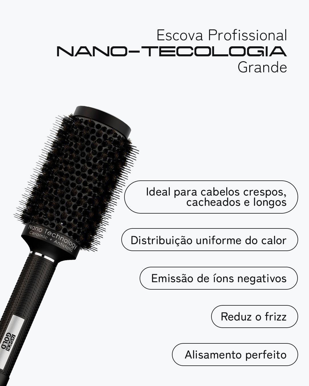 Kit de Cepillos Profesionales Stylist Fashion Gold-4