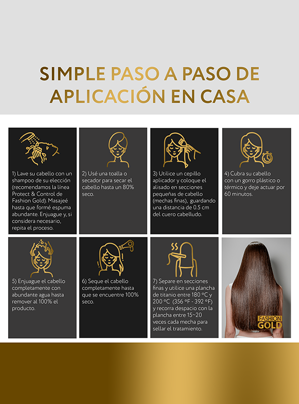 KIT Fashion Gold Alisado en Casa 500g y PC PRE Sh 500ml Sh 500ml y Mask 500g-8
