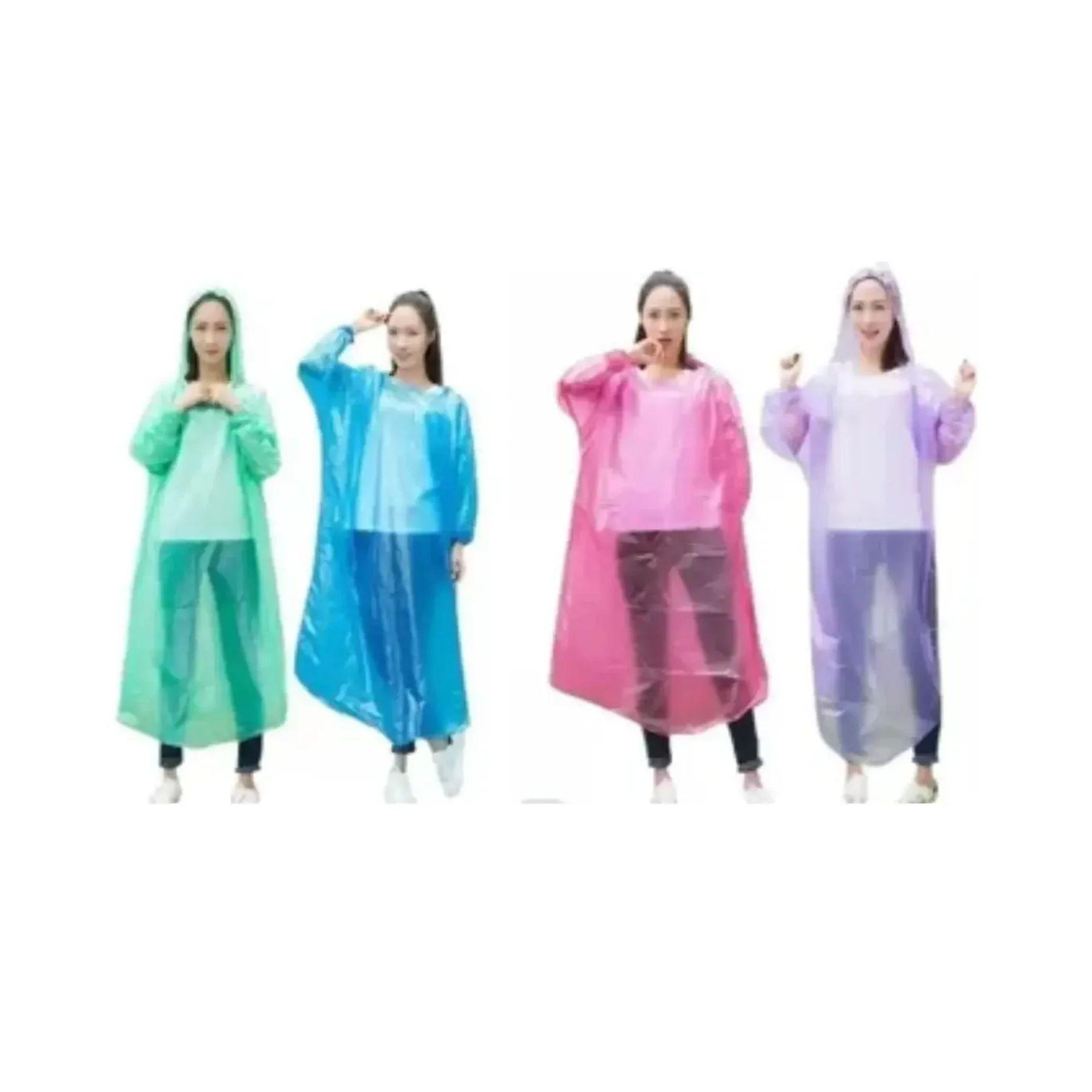 Capa Poncho Impermeable Lluvia Viento Estandar Gorro 12und-2