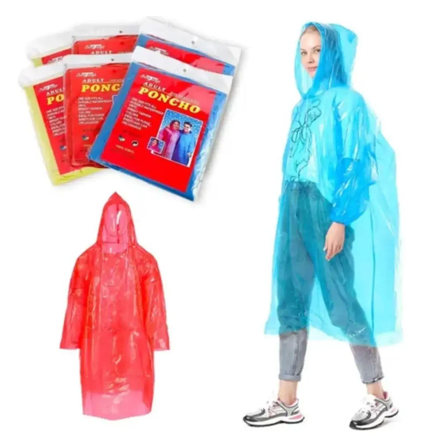 Capa Poncho Impermeable Lluvia Viento Estandar Gorro 12und-5