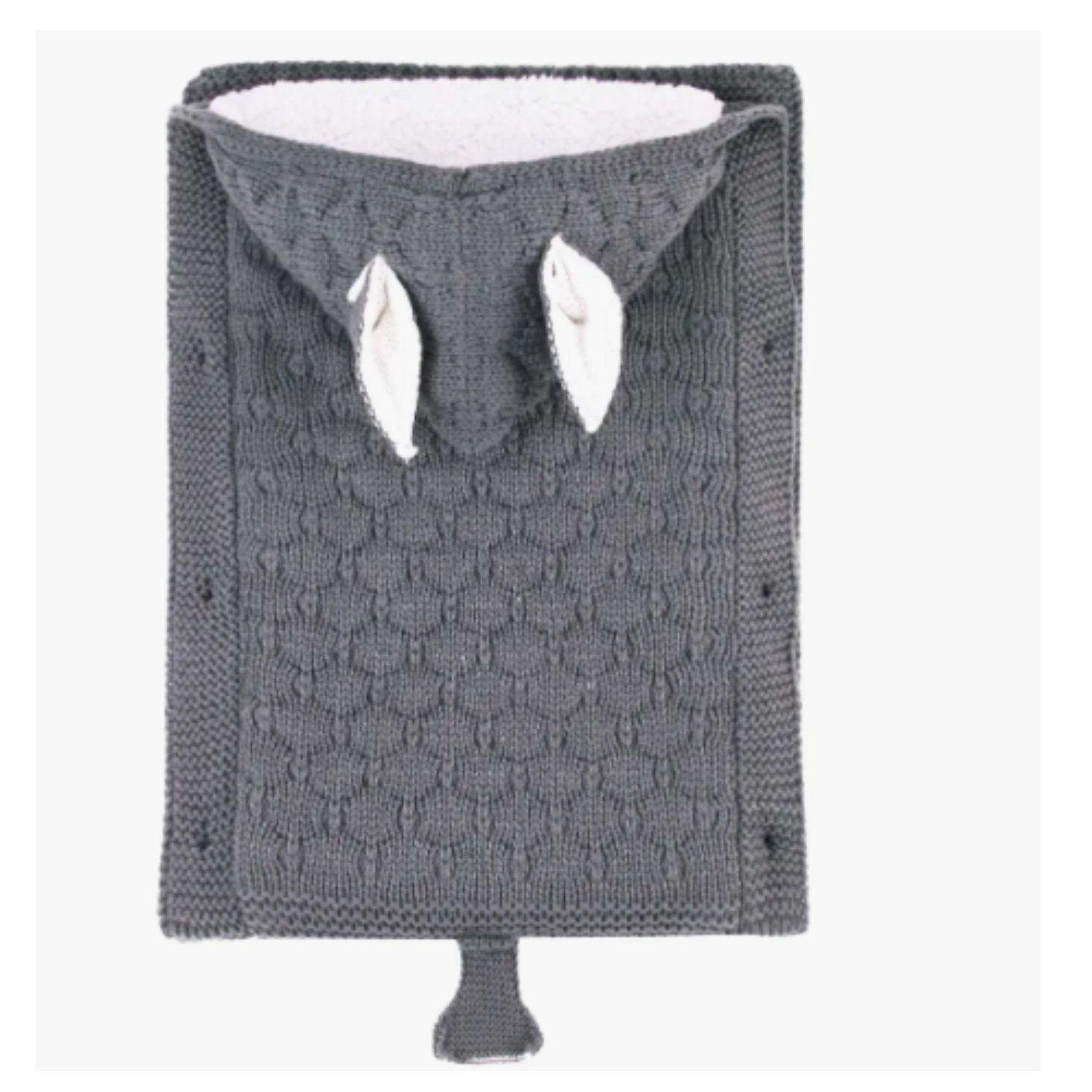 Saquito Para Bebe De Invierno Para Dormir Con Chiporro Gris-3