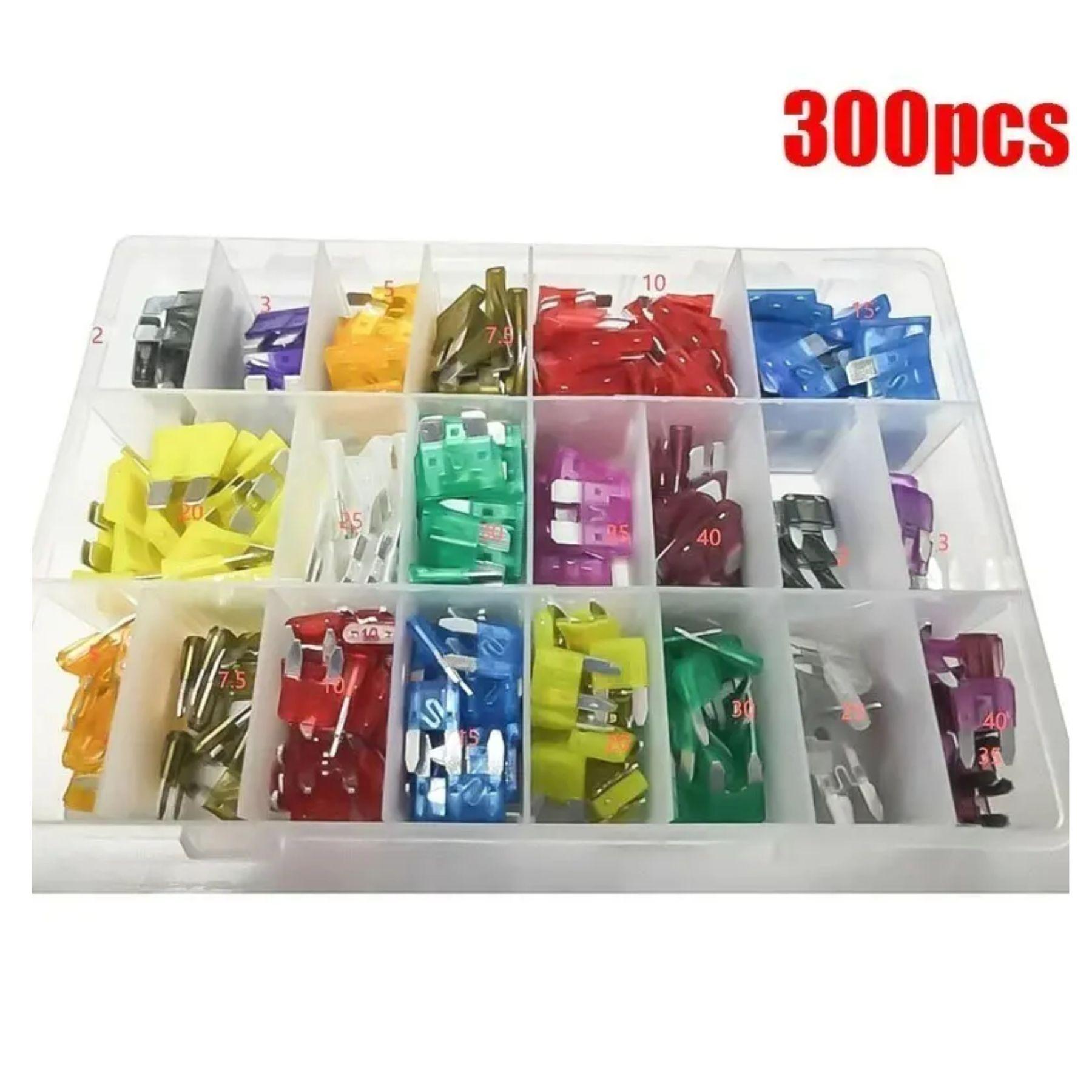 Kit 300pcs Fusible Para Auto Caja Fusibles Coche Automotriz-3