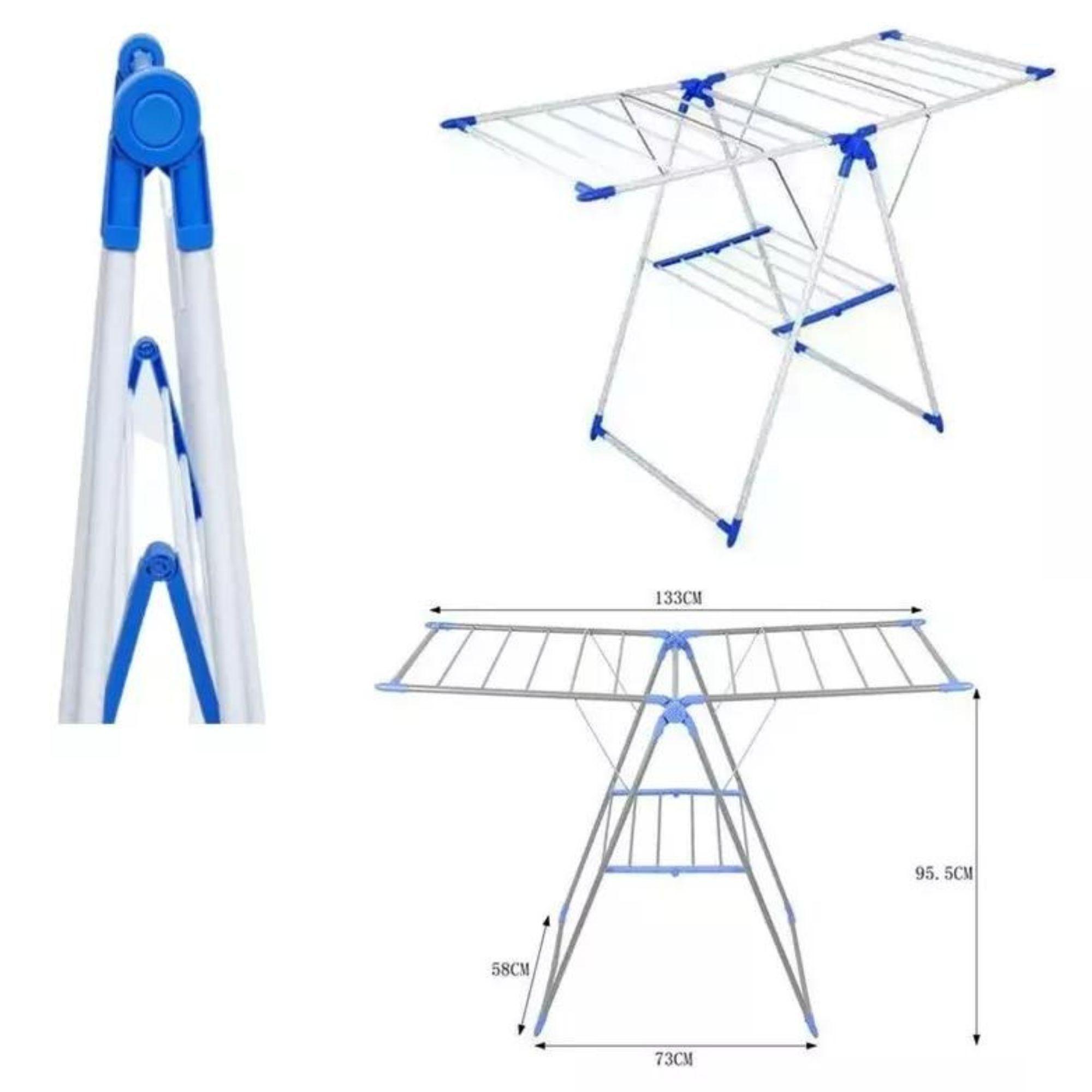 Tendedero Organizador Colgador Ropa Plegable 2 Niveles-0