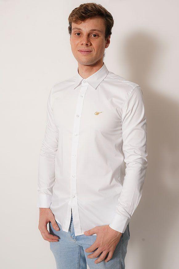Camisa cuello clasico blanco manga larga fit White-2