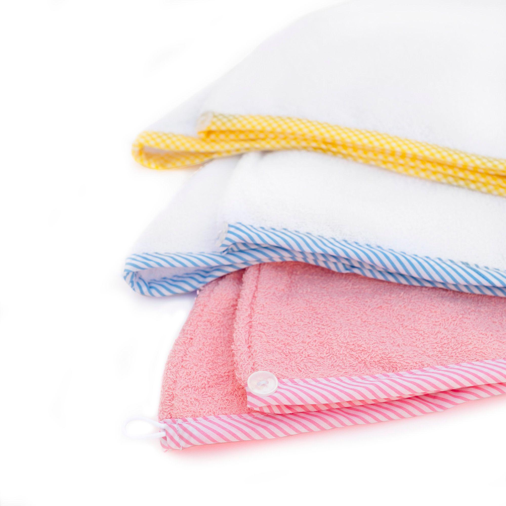 Pack Toalla Turbante pelo - Blanco y Rosado-4