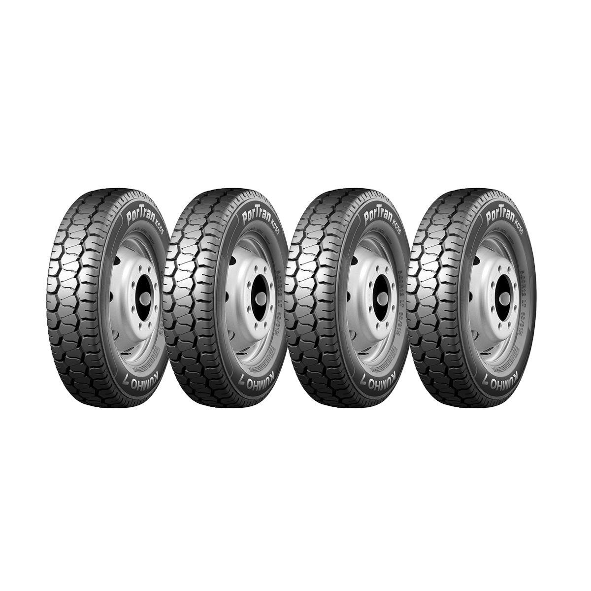 SET 4 NEUMATICOS KUMHO 5.50 R13C 8PR PORTRAN KC55-0