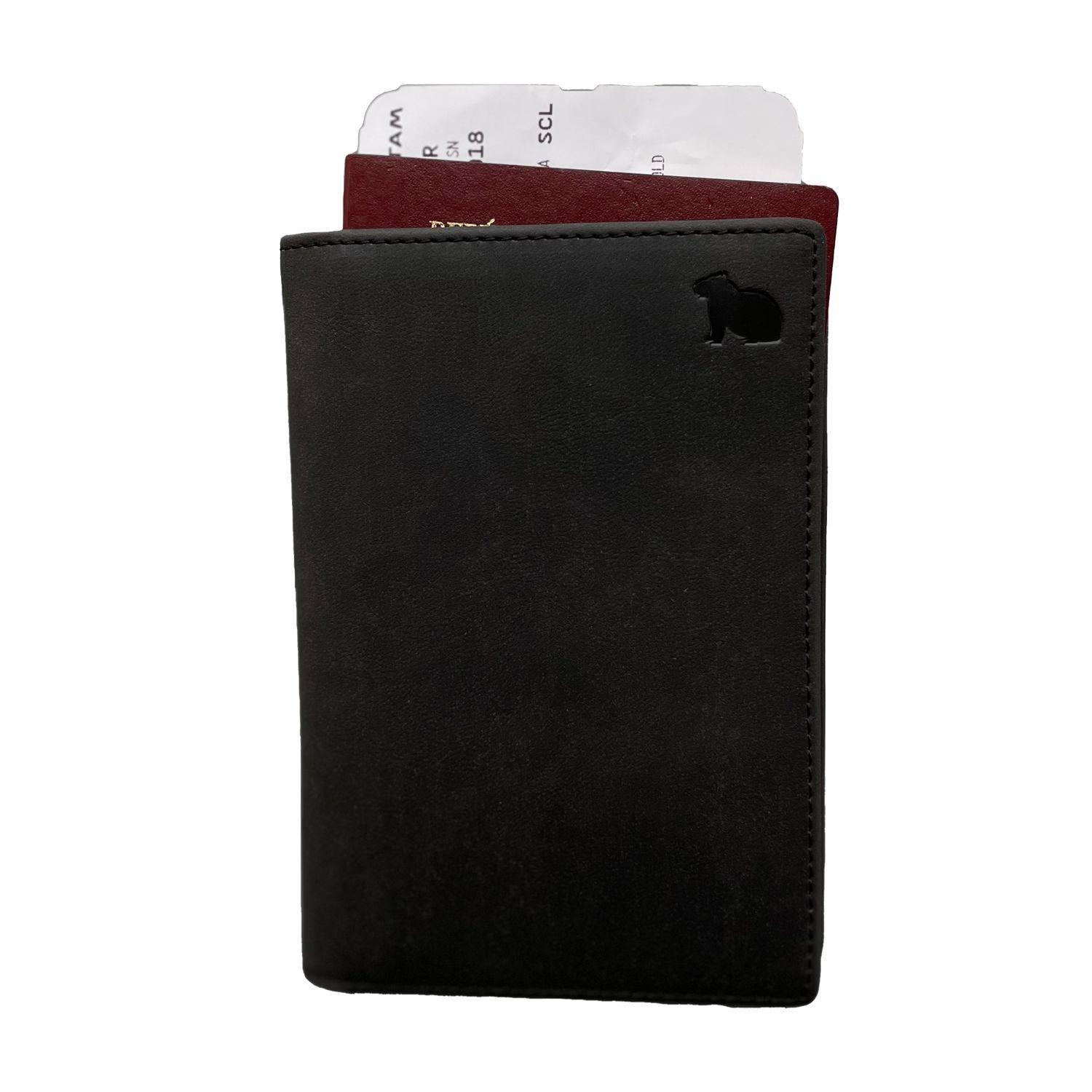 Vintage Black Porta Pasaporte-2