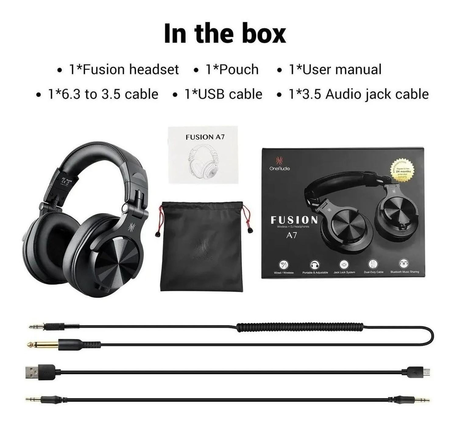 Audífonos Profesional Oneodio Fusion A70 Red Wireless-2