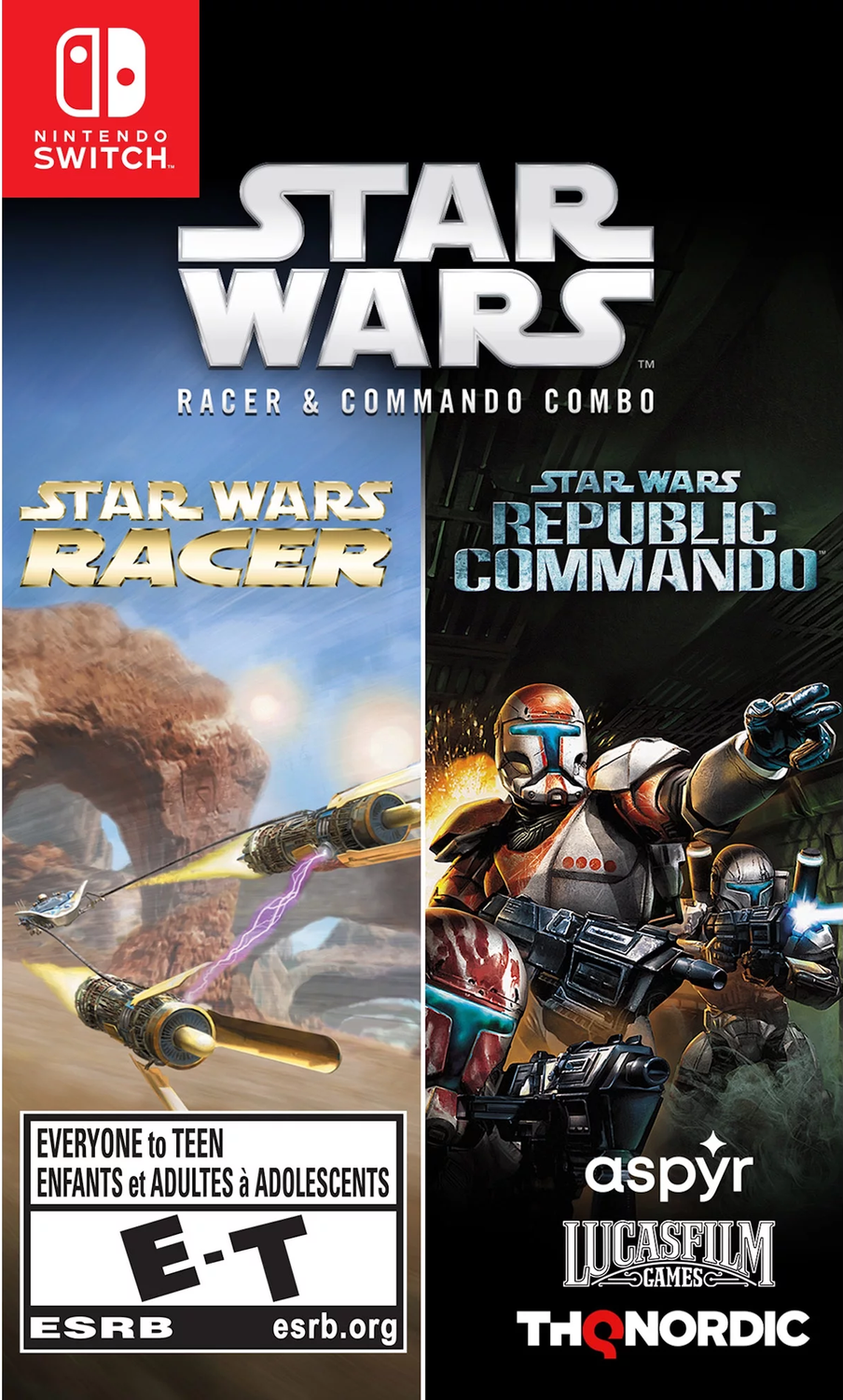 Star Wars Racer Commando Nintendo Switch Juego Físico-0