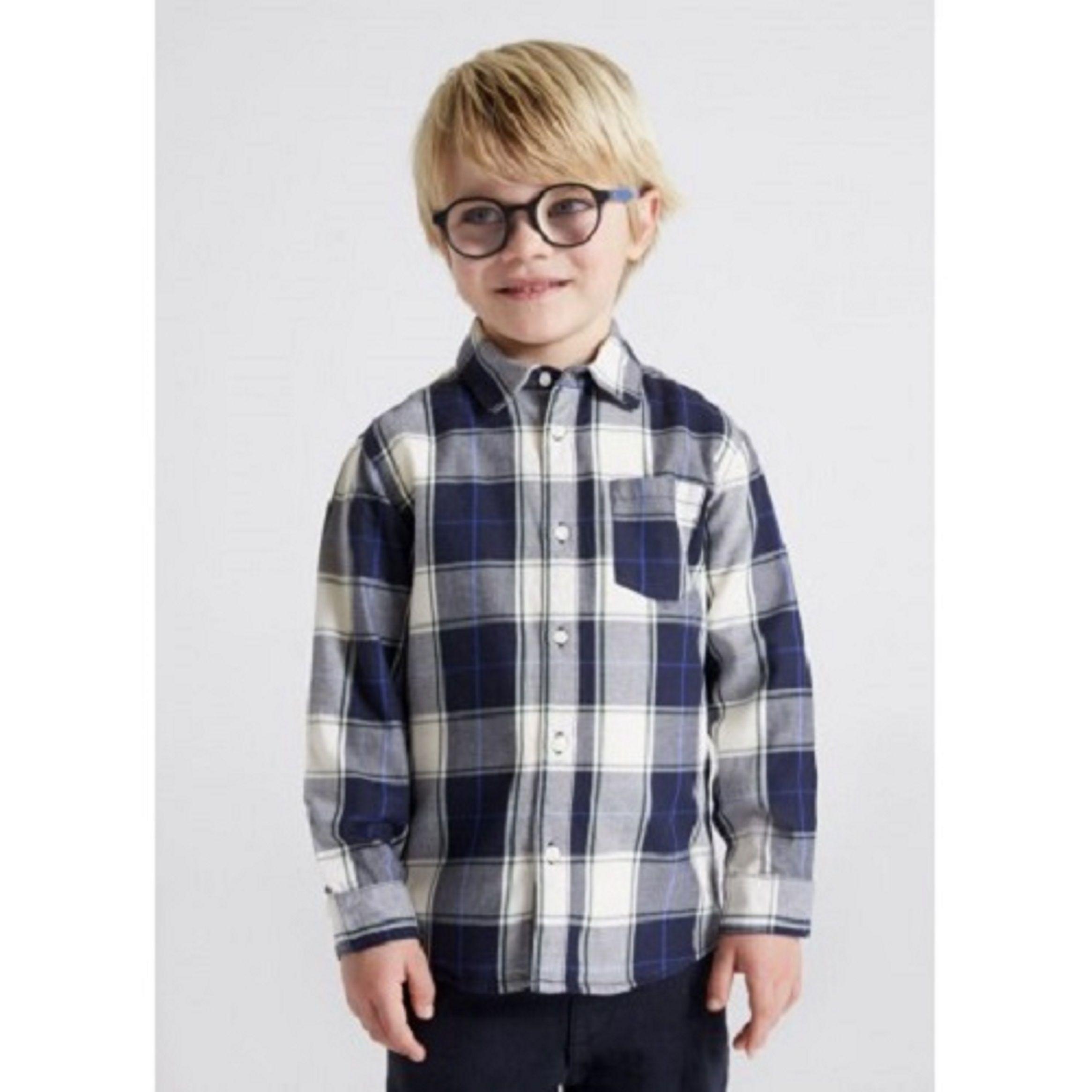 Camisa de Cuadros Niño Azul-0