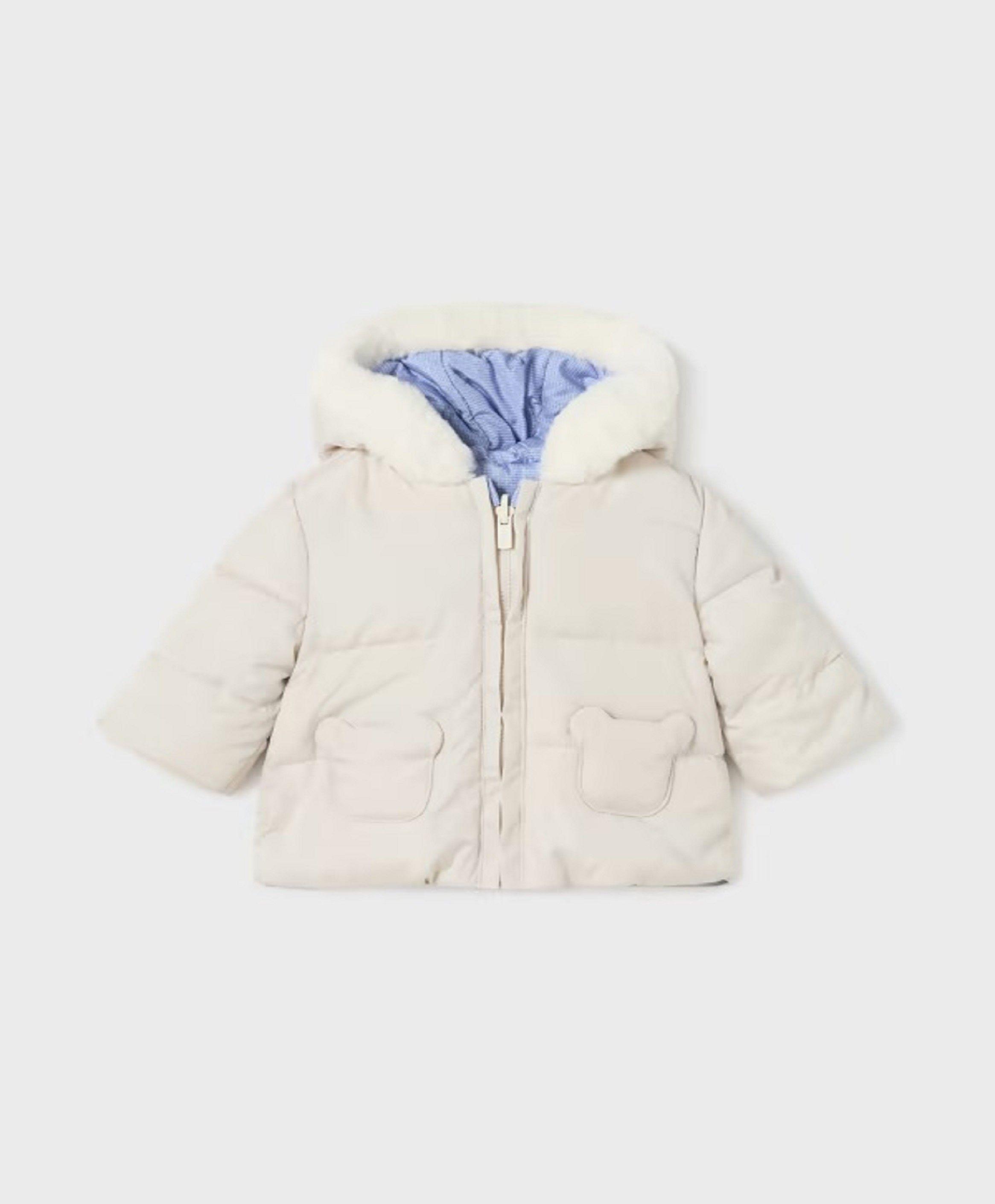 Chaquetón reversible poliéster reciclado recién nacido-1