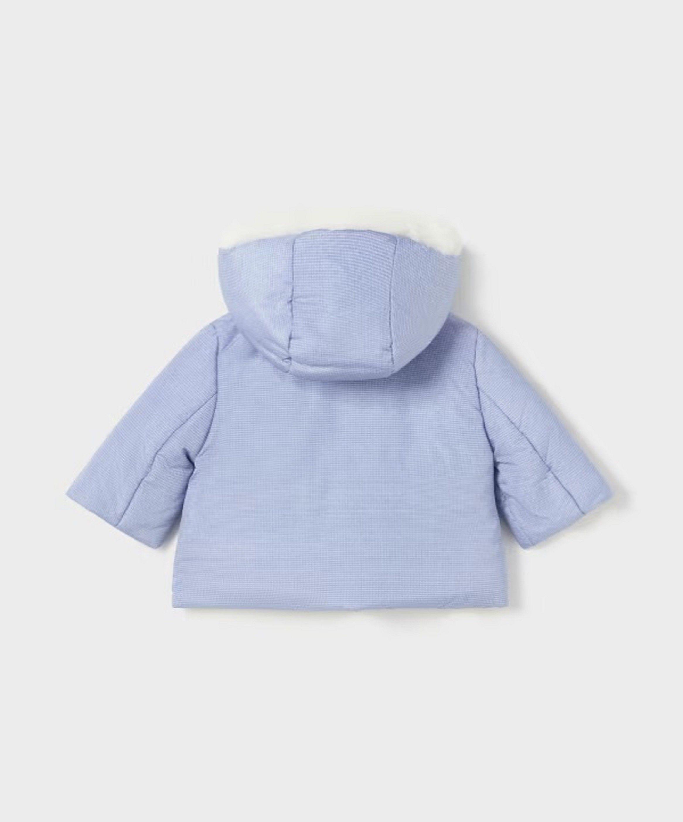 Chaquetón reversible poliéster reciclado recién nacido-3