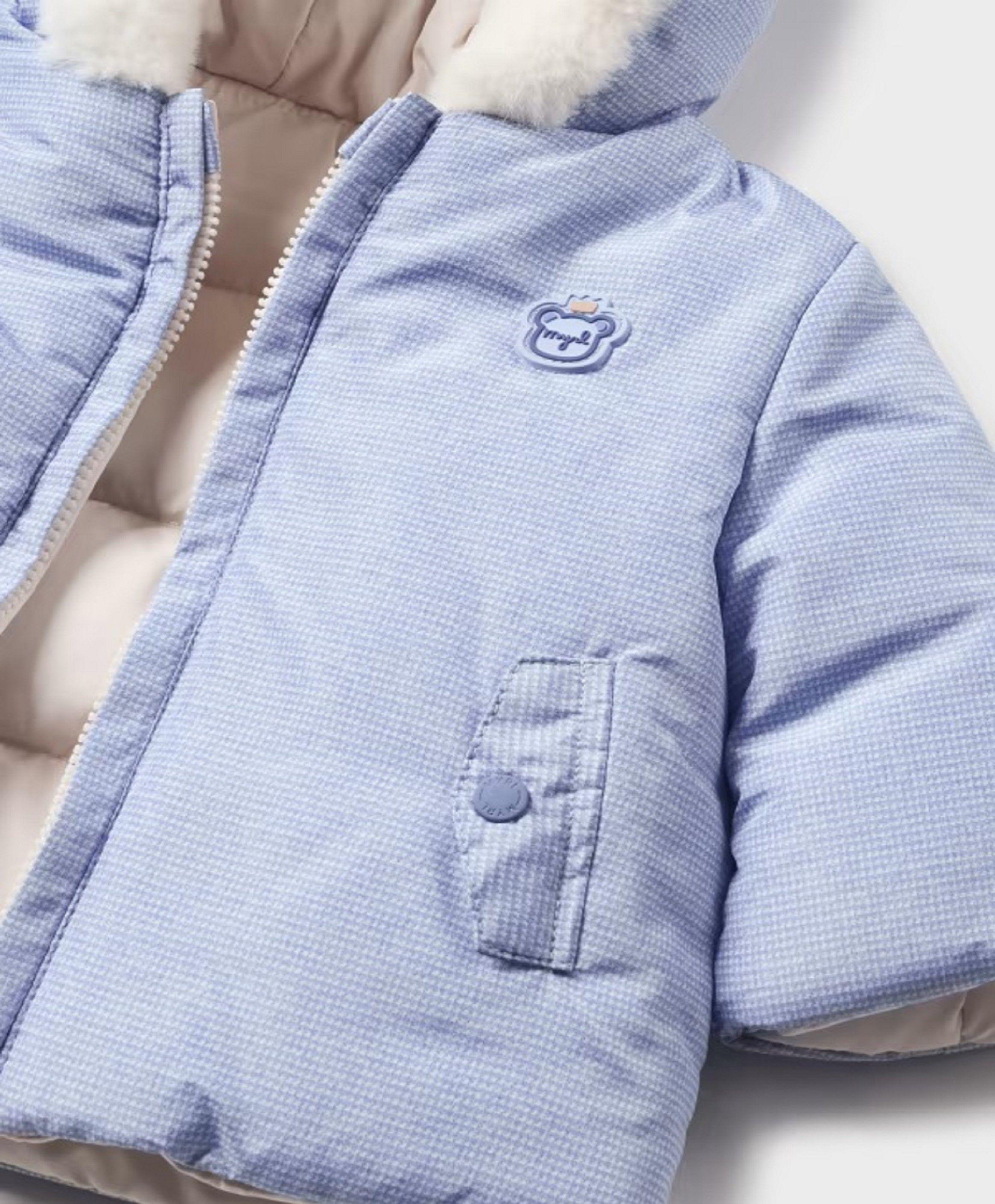 Chaquetón reversible poliéster reciclado recién nacido-4