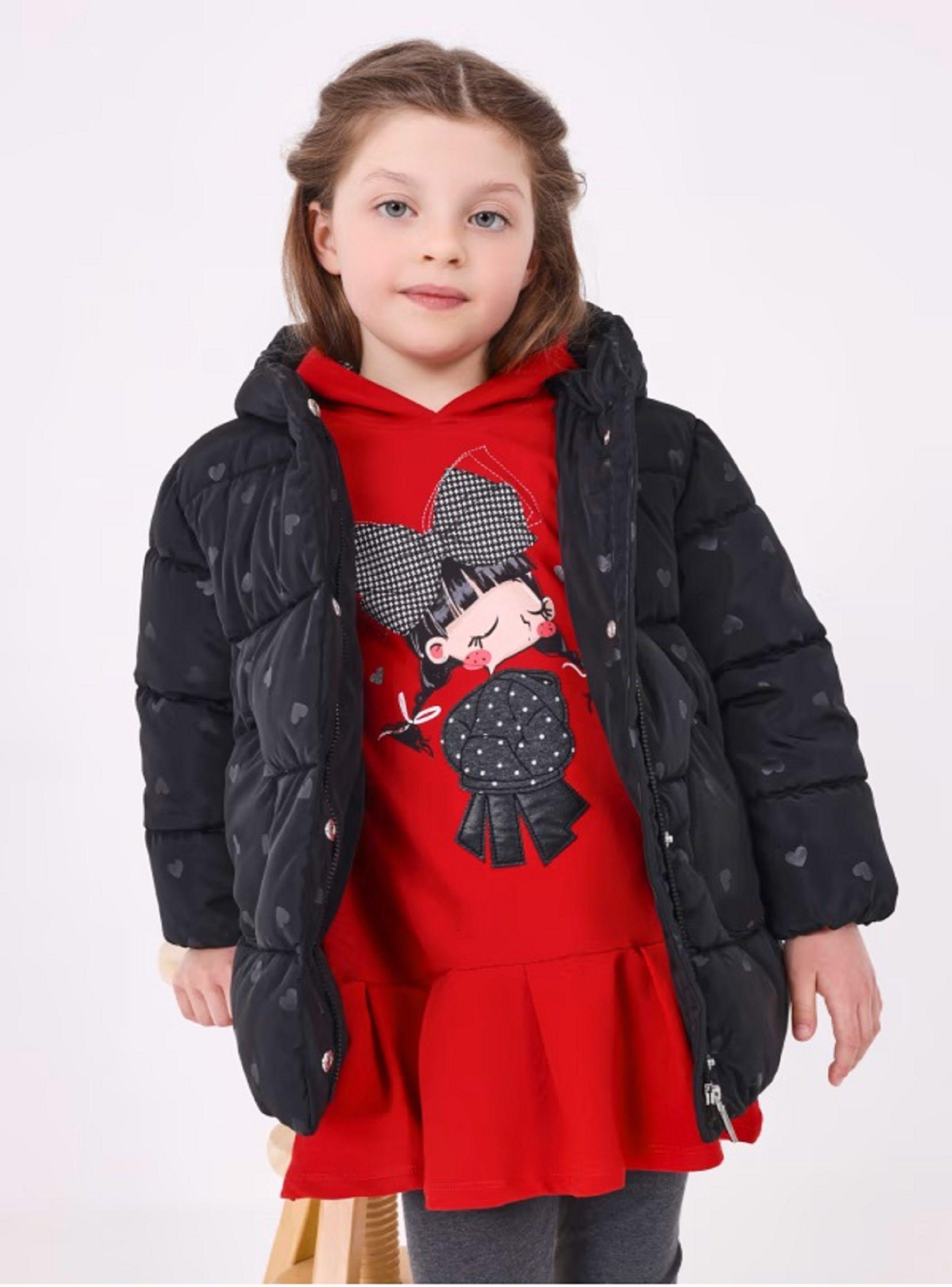 Parka Chaquetón estampado fibras recicladas niña-2