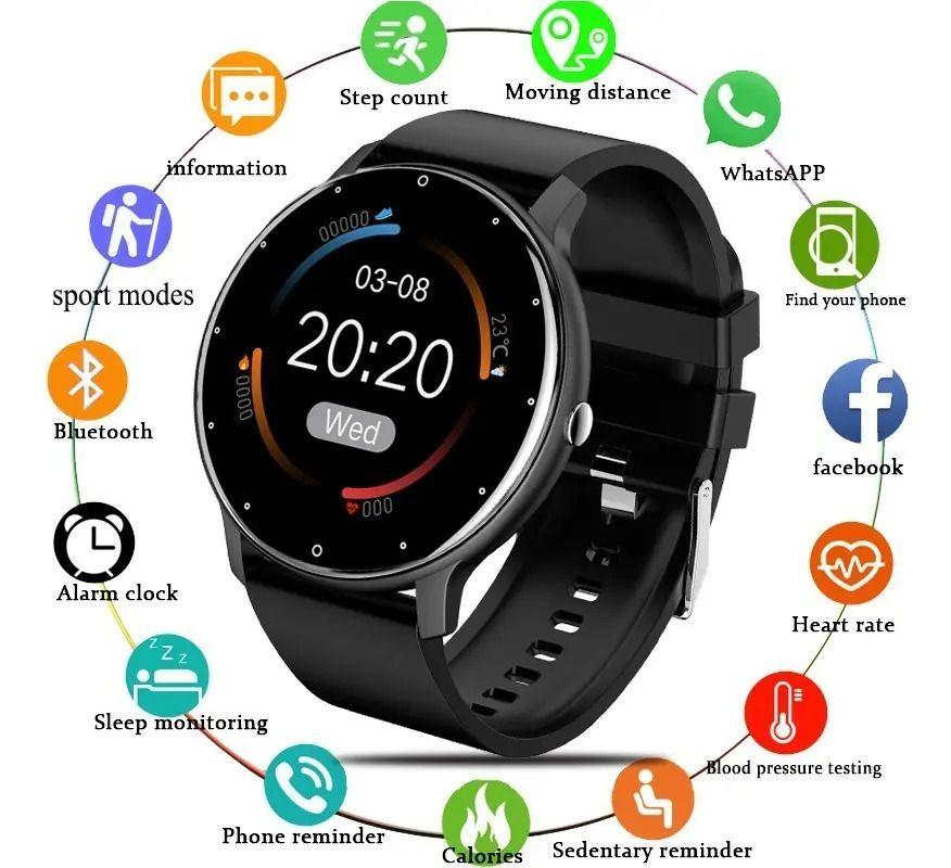 Smartwatch Lige Ip67 Bw0223 Display De 1.39 Con Correa De Silicona - Color Black Negro Black Negro-1