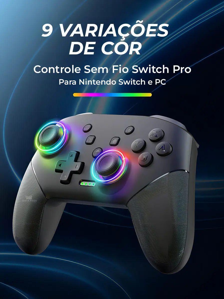 Control Inalámbrico Data Frog S80 Rgb Bluetooth Para Nintendo Switch Y Pc Negro-2
