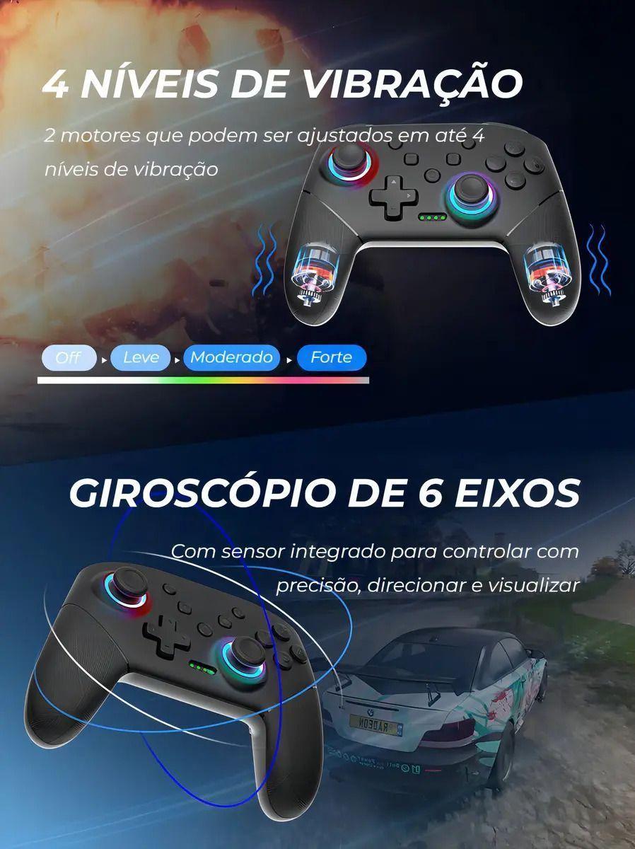 Control Inalámbrico Data Frog S80 Rgb Bluetooth Para Nintendo Switch Y Pc Negro-6
