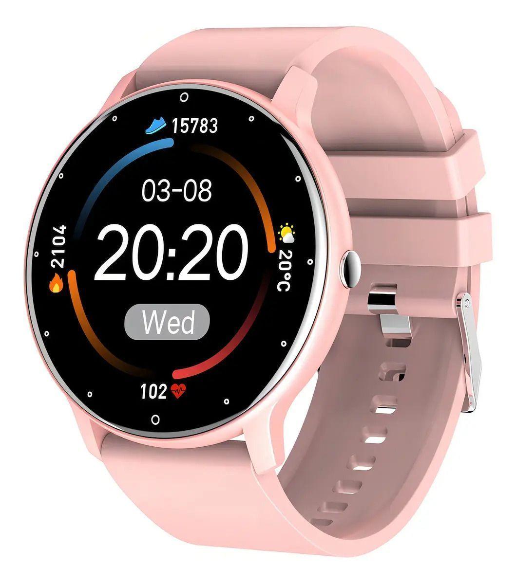 Reloj Inteligente Zwear Zl02 Pro Bt 5.2 Android Ios 1.3 Con Pantalla Rosa Pálido Negro-7