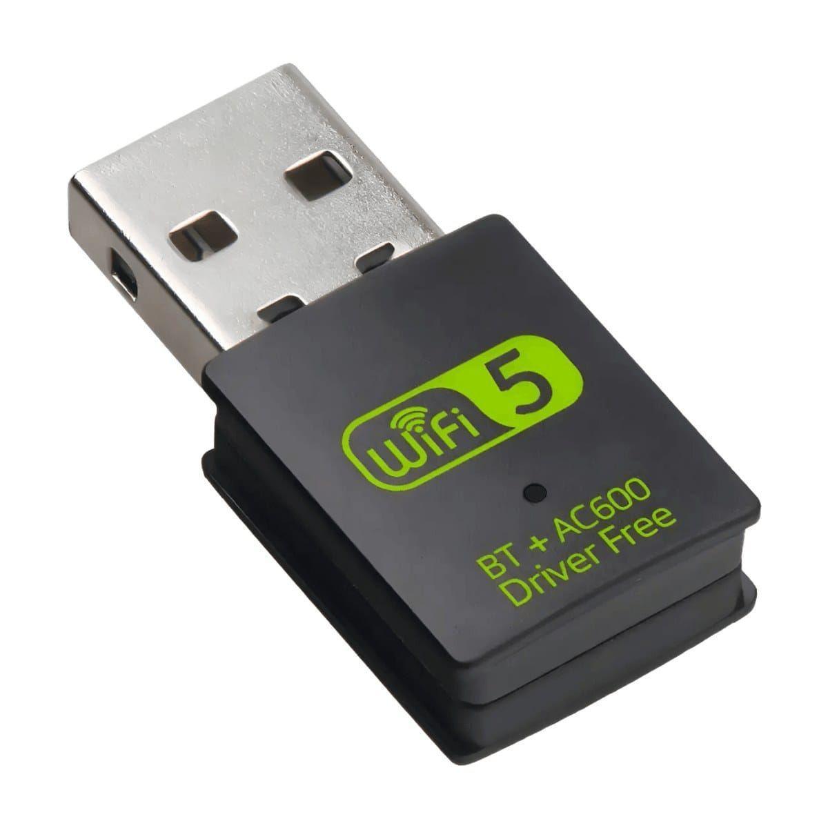 Usb Wifi Bluetooth 4.2 600 Mbps Dual Band 2.4 5ghz-0