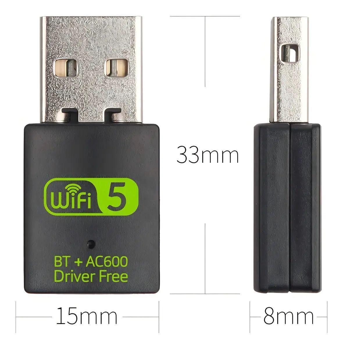 Usb Wifi Bluetooth 4.2 600 Mbps Dual Band 2.4 5ghz-5