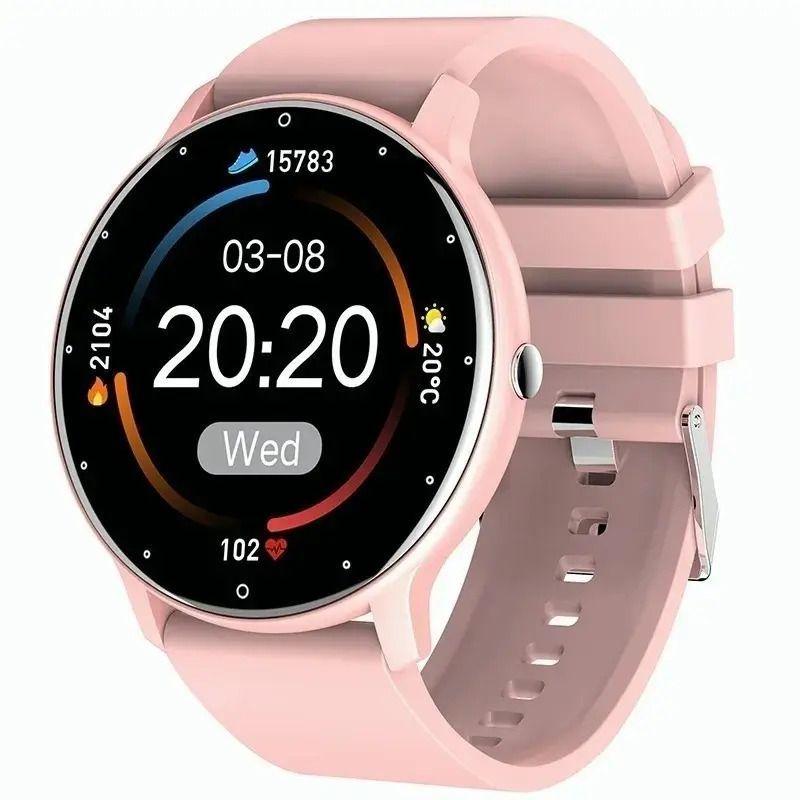 Smartwatch Lige Zl02d Display De 1.39 Con Correa De Silicona Con Correa Color Rosa-0