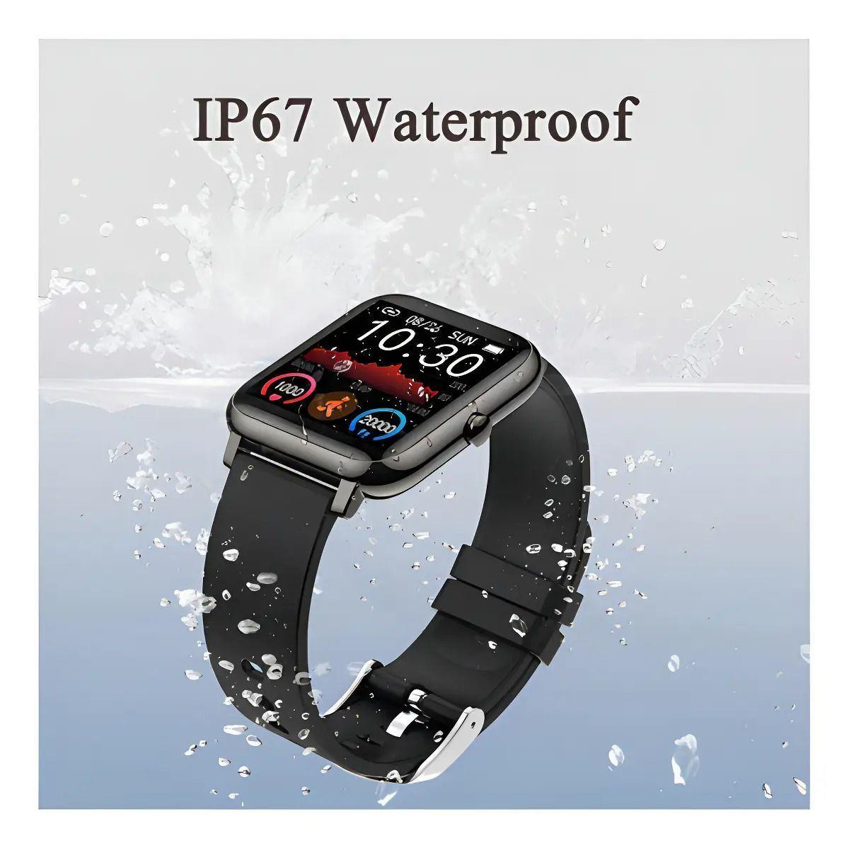 Smartwatch Mujer Hombre Reloj Inteligente Y Impermeable Ipx7 Negro-1