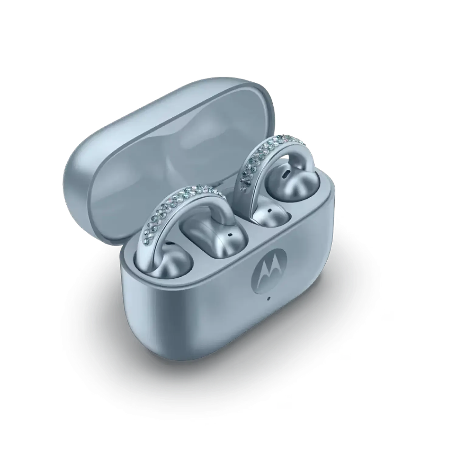 Motorola Moto Buds Loop by Swarovski Aud fonos Open Ear Sound by Bose 37 h Ice Melt-4