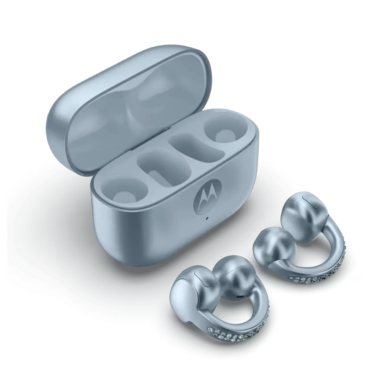 Motorola Moto Buds Loop by Swarovski Aud fonos Open Ear Sound by Bose 37 h Ice Melt-5
