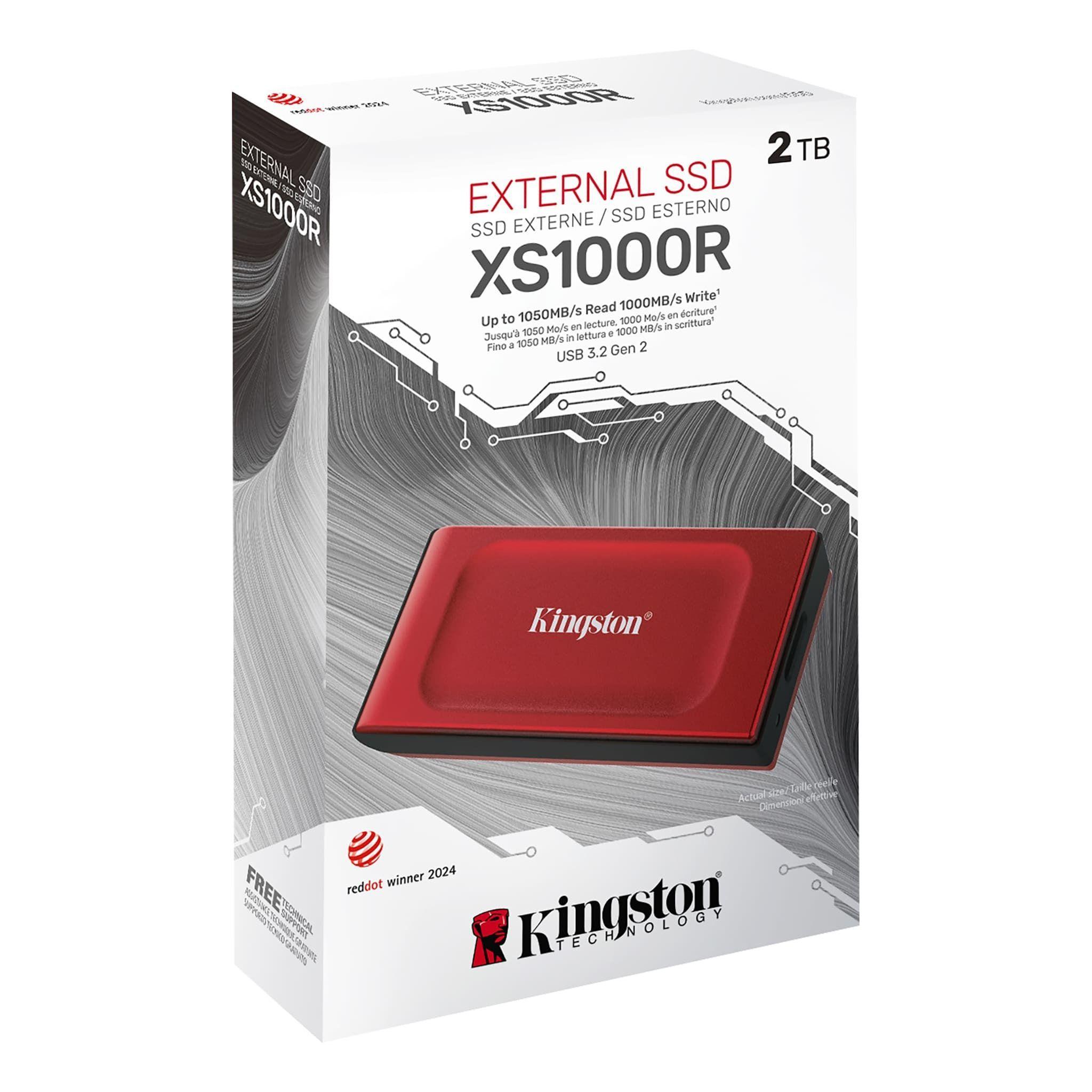 Kingston XS1000R SXS1000R 1000G SSD Externo 1TB USB 3 2 Gen 2 Rojo-2