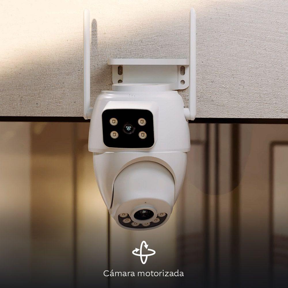 Nexxt Home Camara Wi Fi Exterior Doble Lente 2K 6MP PTZ IP65-3