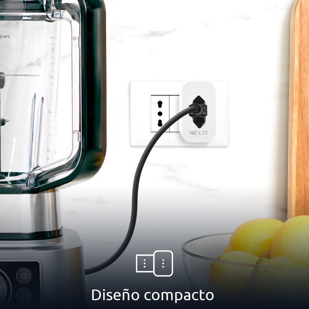 Nexxt Home NHP S720 Enchufe Inteligente Wi Fi 220V 1250W 10A 1 Toma Alexa Google Blanco-2