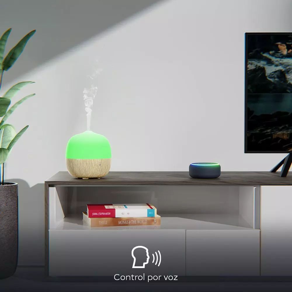 Nexxt Home NHA A300 Difusor de Aroma Inteligente Wi Fi 120 ml RGB USB Control por Voz Blanco-4