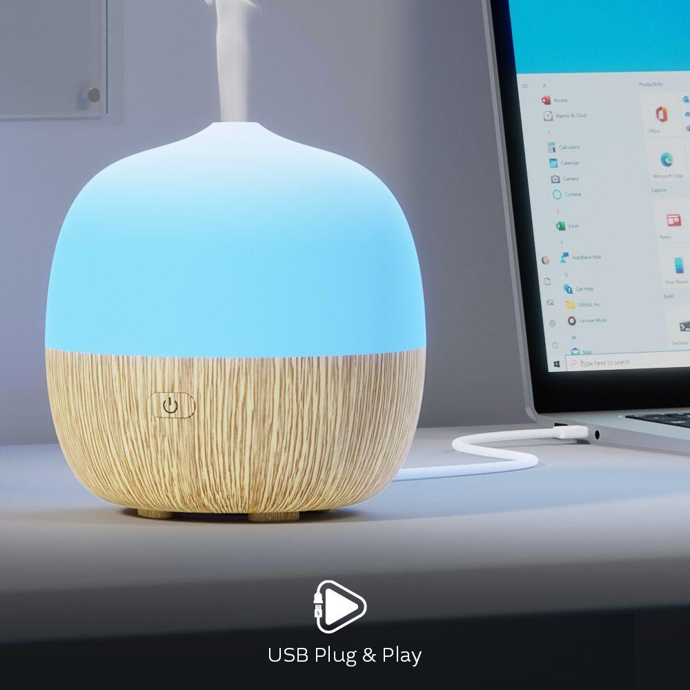 Nexxt Home NHA A300 Difusor de Aroma Inteligente Wi Fi 120 ml RGB USB Control por Voz Blanco-5