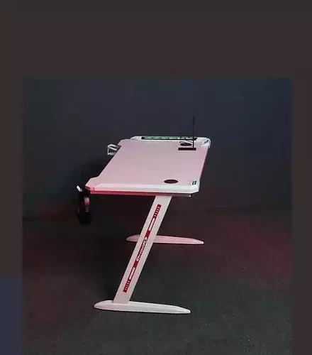 Escritorio Gamer Con Luces Rgb 120x60 Porta Vasos Y Audífonos-2