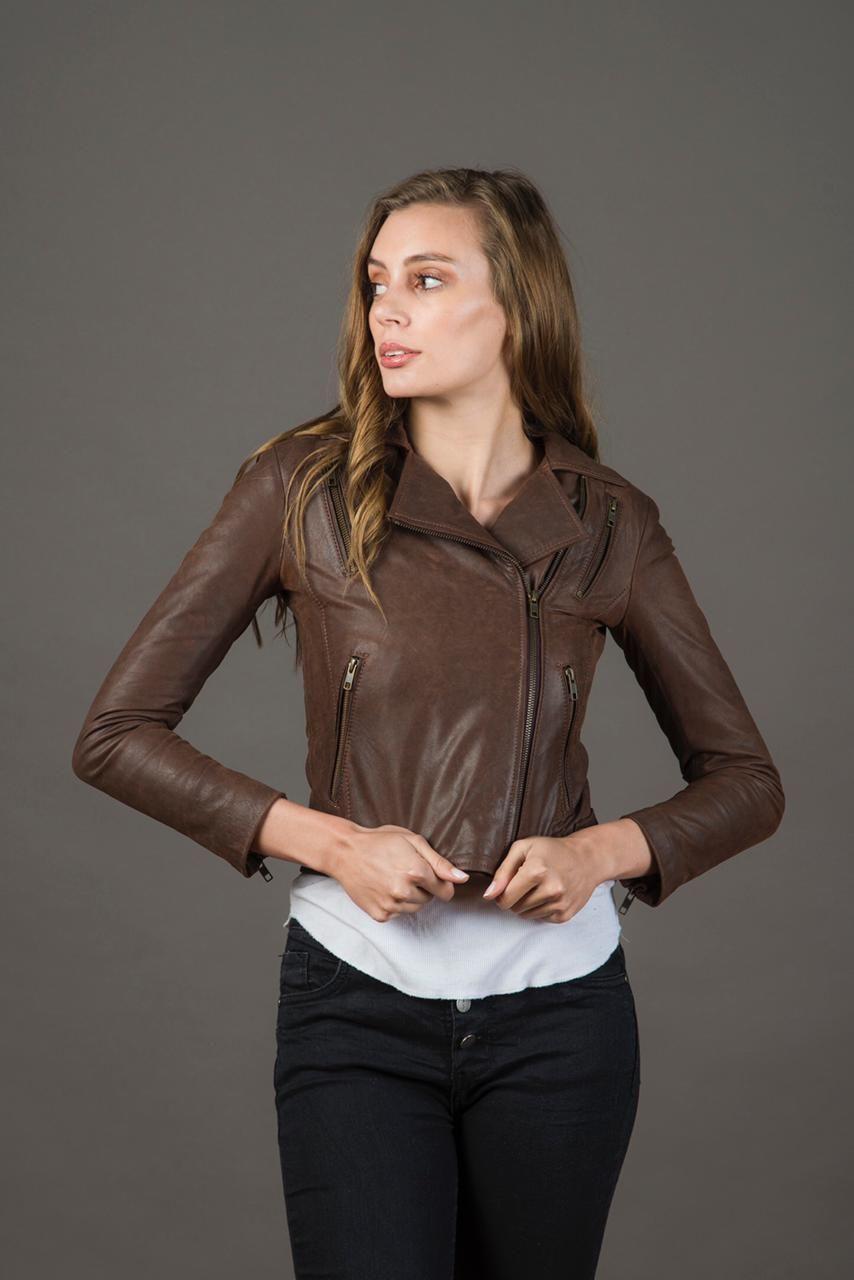 Chaqueta De Cuero Argentino Natural -0