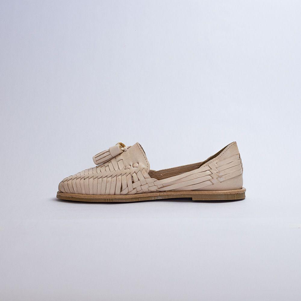 Zapatos de Cuero Tejidos Lola Nude-0