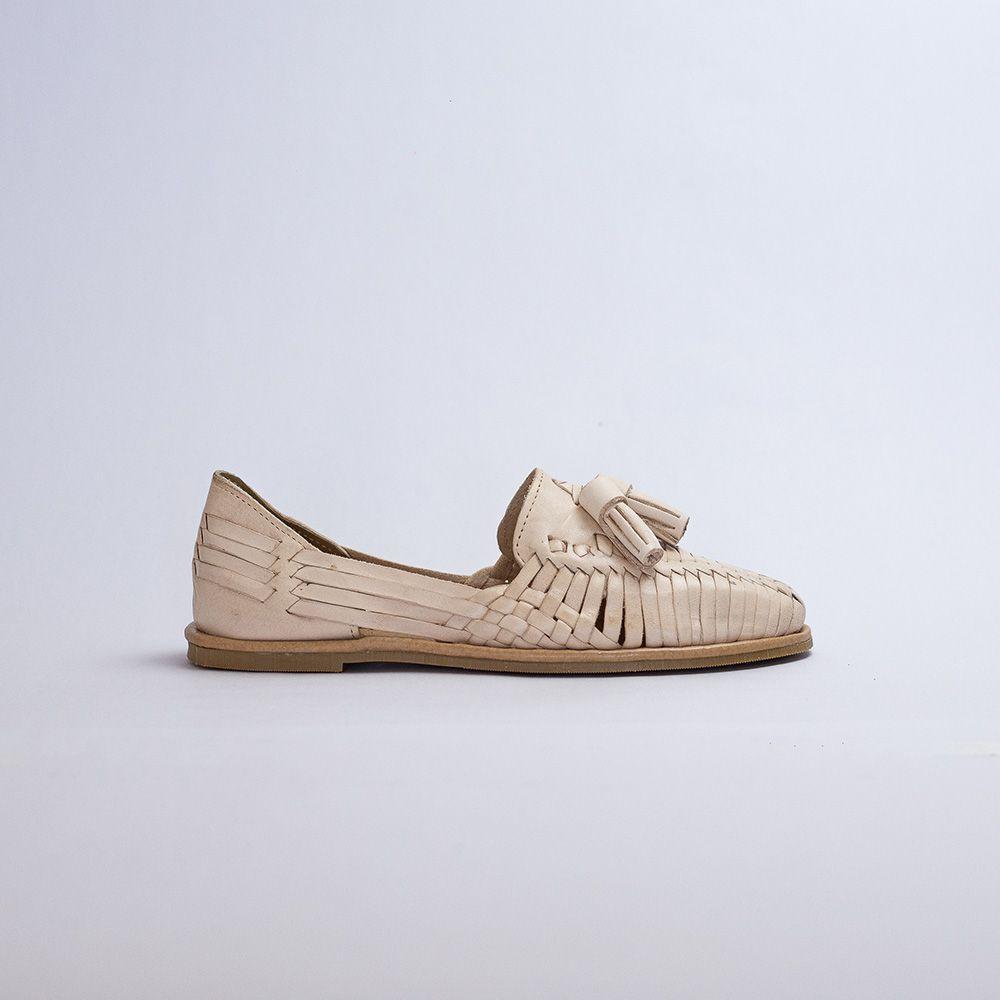 Zapatos de Cuero Tejidos Lola Nude-1
