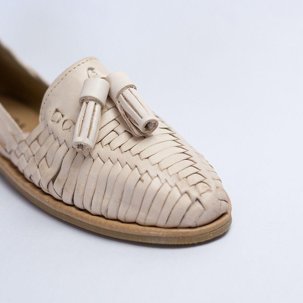 Zapatos de Cuero Tejidos Lola Nude-4