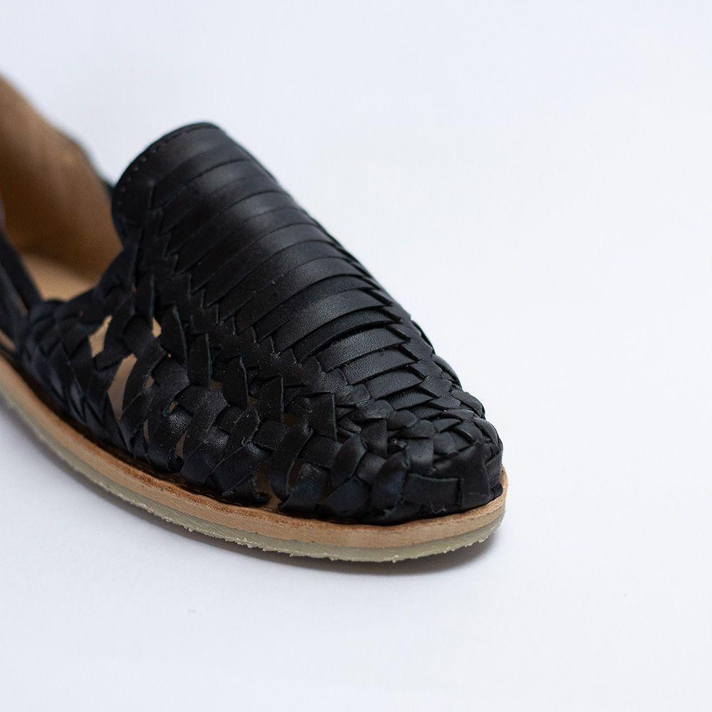 Zapatos de Cuero Tejidos Bruna Negro-2